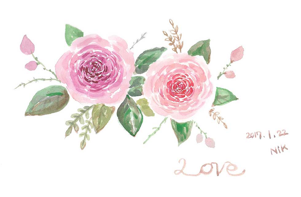 rose drawing by NIKSTYLE STUDIO*tamnik