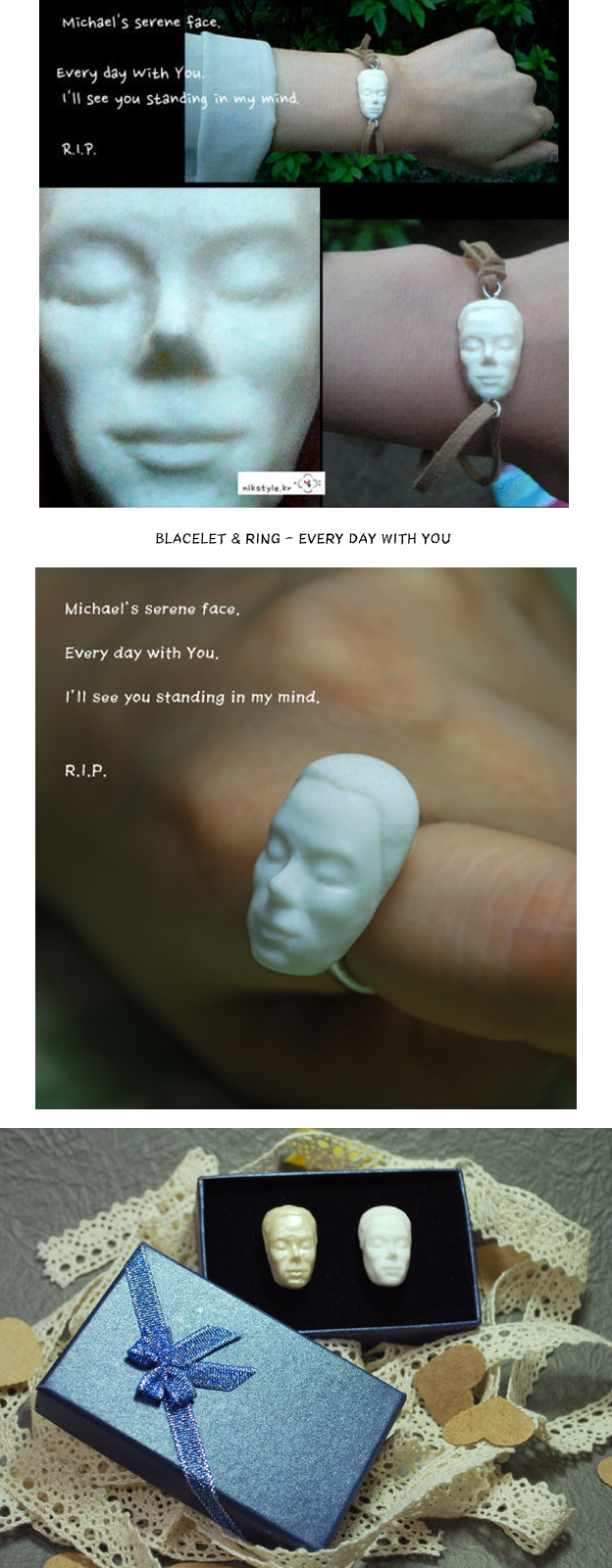 MJ face(bracelet, ring) - Michael Jackson