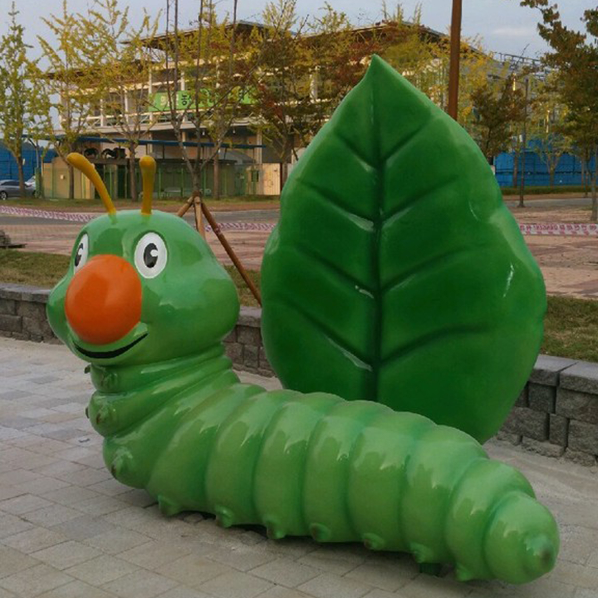 Cabbage worm sculpture