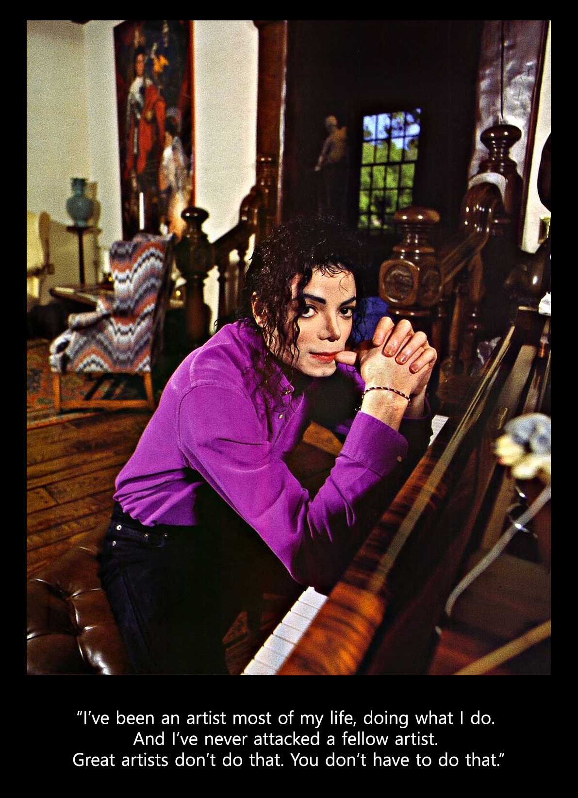 with piano Michael Jackson