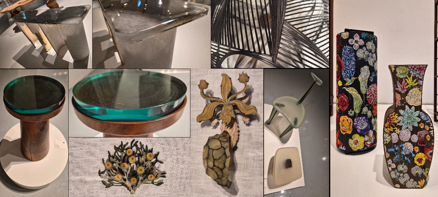 DDP Exhibition – Media Art Fall 2025. 유리 재질로 만든 그릇, 세라믹 조각을 쌓아 만든 그릇, 아크릴 가구도 있었지만 식상했고, 지하공간으로 가니 가구들이 주로 있었는데 인간에 대한 배려는 없다. 그저 이쁘기만 할 뿐. 이래서 내가 공예에 빠질 수가 없다.
There were glassware, ceramics stacked on top of each other, and acrylic furniture, but they were all rather boring. In the basement, there was mostly furniture, but no consideration for people. They were just pretty. This is why I can't get into crafts.