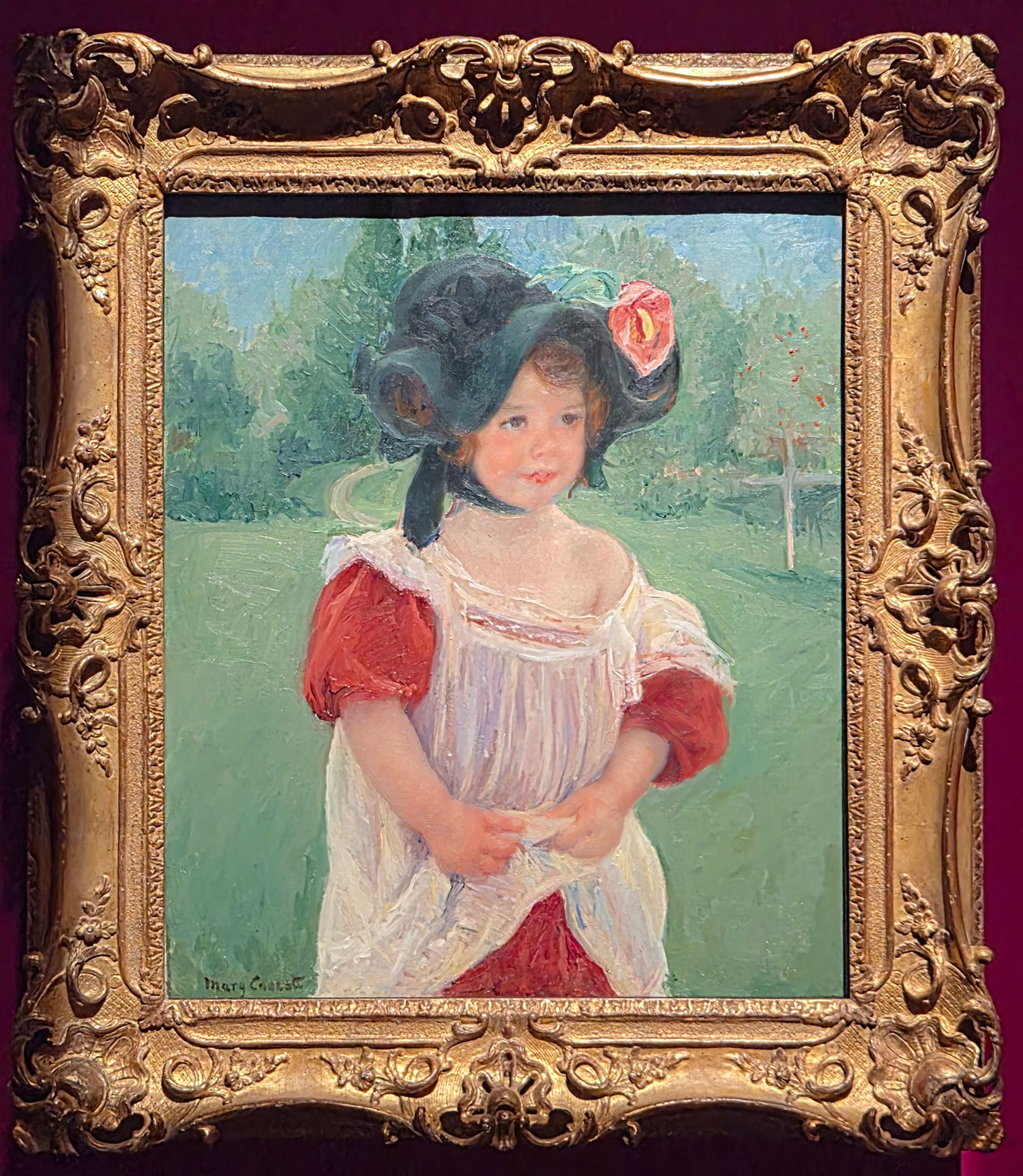 메리 커샛 - 봄 : 정원에 서 있는 마고. Mary Cassatt - Spring : Margot Standing in a Garden 
1900