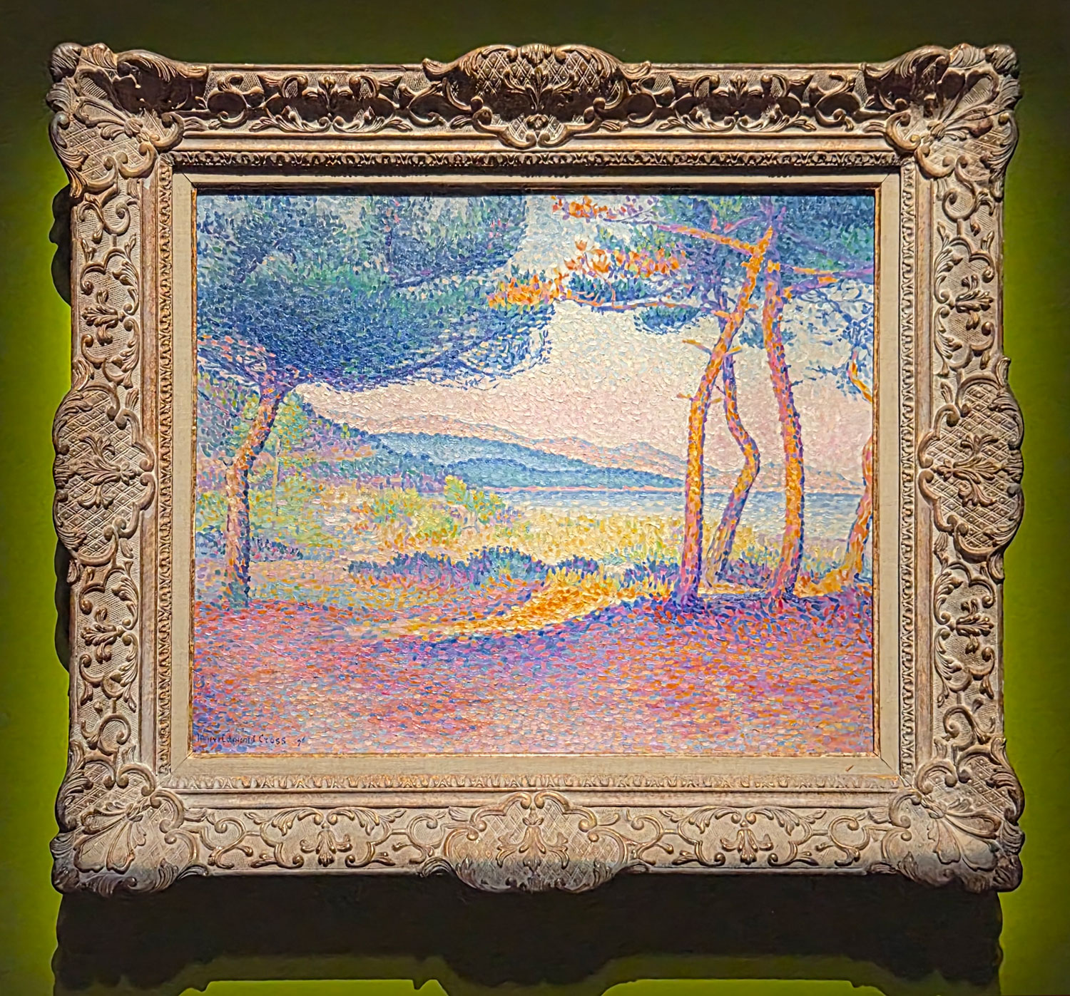 앙리 에드몽 크로스 - 해안가의 소나무. Henri Edmond Cross - Pines Along the Shore 
1896
