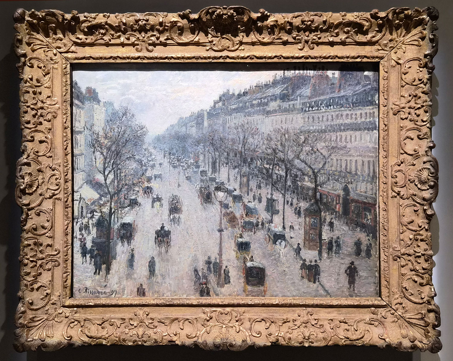 카미유 피사로 - 몽마르트르 대로, 겨울 아침. Camille Pissarro - The Boulevard Montmartre on a Winter Morning
1897