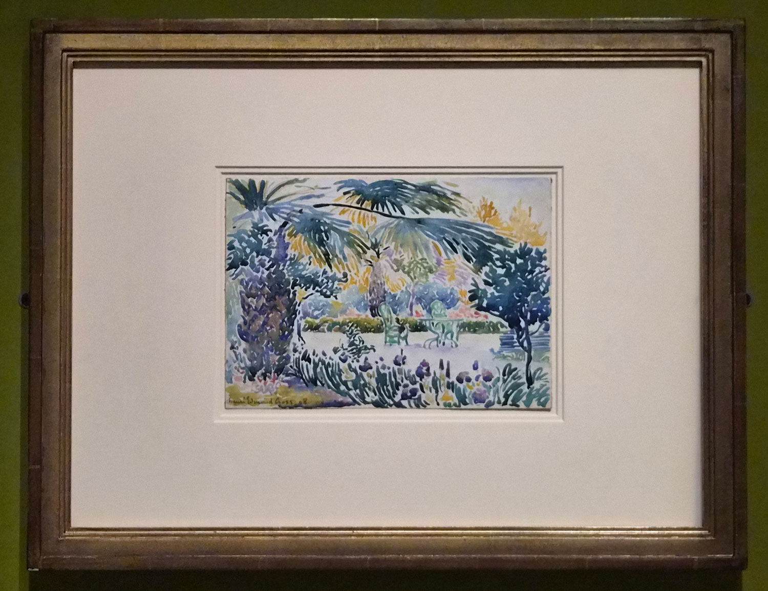 앙리 에드몽 크로스 - 생클레르에 있는 화가의 정원. Henri-Edmond Cross - Garden of the Painter at Saint Clair 
1908