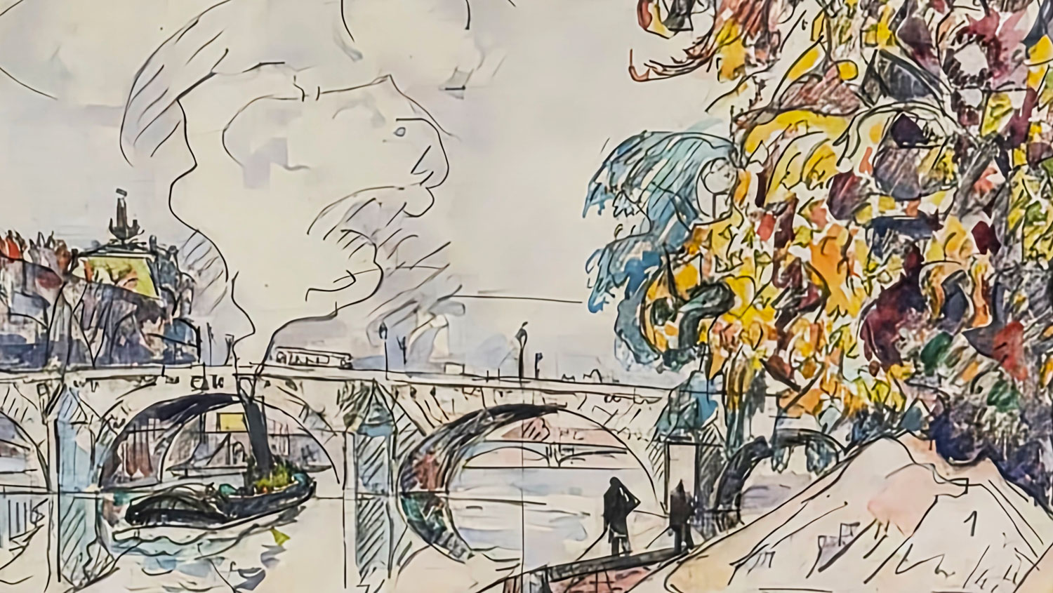 폴 시냐크 - 파리: 루아얄 다리와 오르세 기차역. Paul Signac - Paris: Pont Royal and the Gare d'Orsay
1929년 ~ 1930