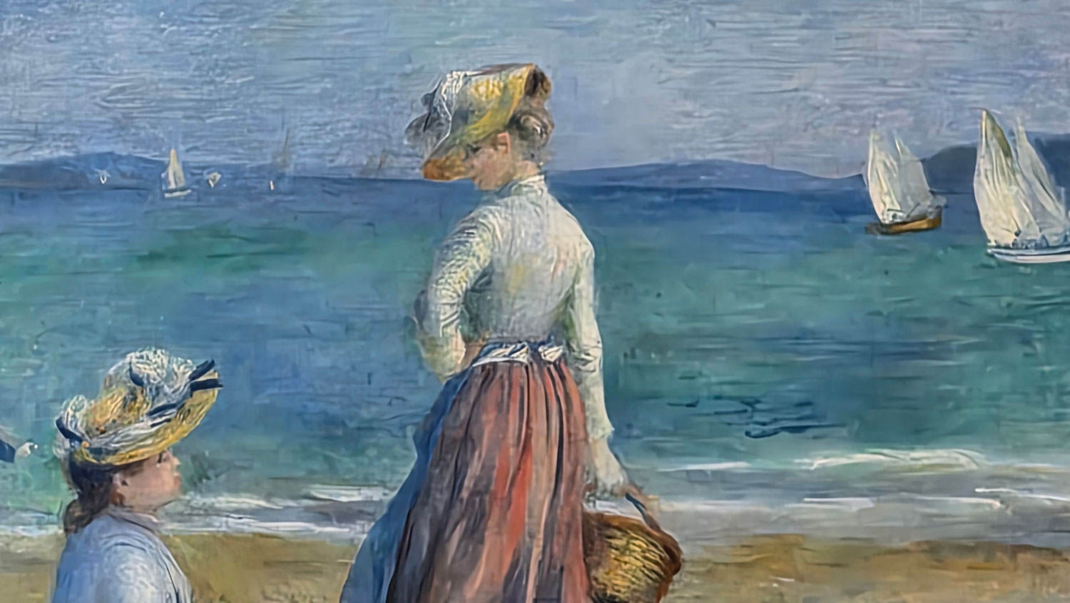 피에르 오귀스트 르누아르 - 해변의 사람들. Pierre-Auguste Renoir - Figures on the Beach 
1890 