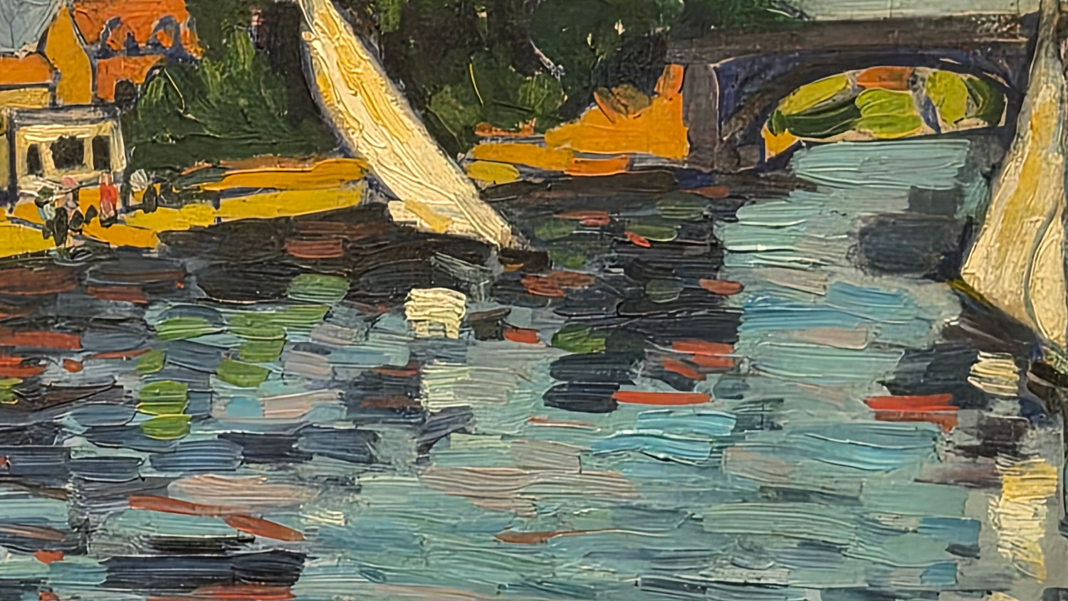 모리스 드 블라맹크 - 샤투의 돛배. Maurice de Vlaminck - Sails at Chatou
1906