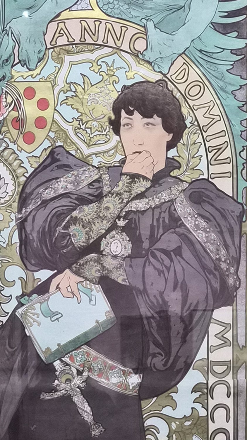 사라 베르나르의 연극 로렌자치오 위해 제작한 포스터. This poster was created for Sarah Bernhardt's play, Lorenzaccio.