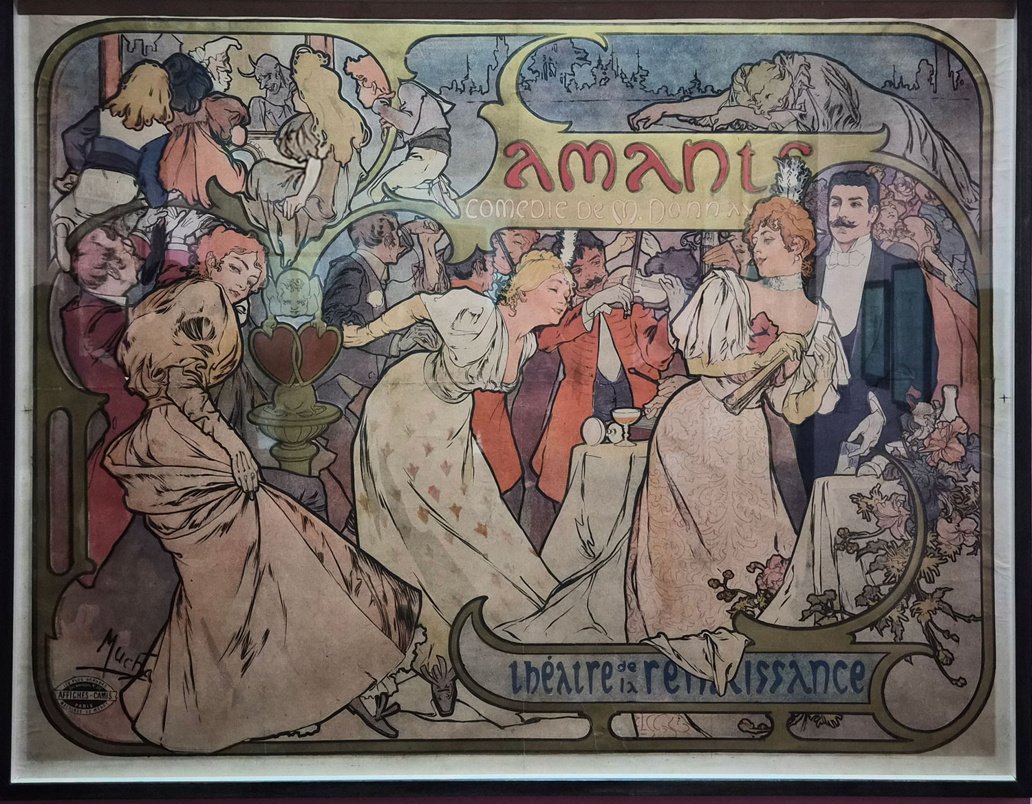 사라 베르나르의 연극 로렌자치오 위해 제작한 포스터. This poster was created for Sarah Bernhardt's play, Lorenzaccio.