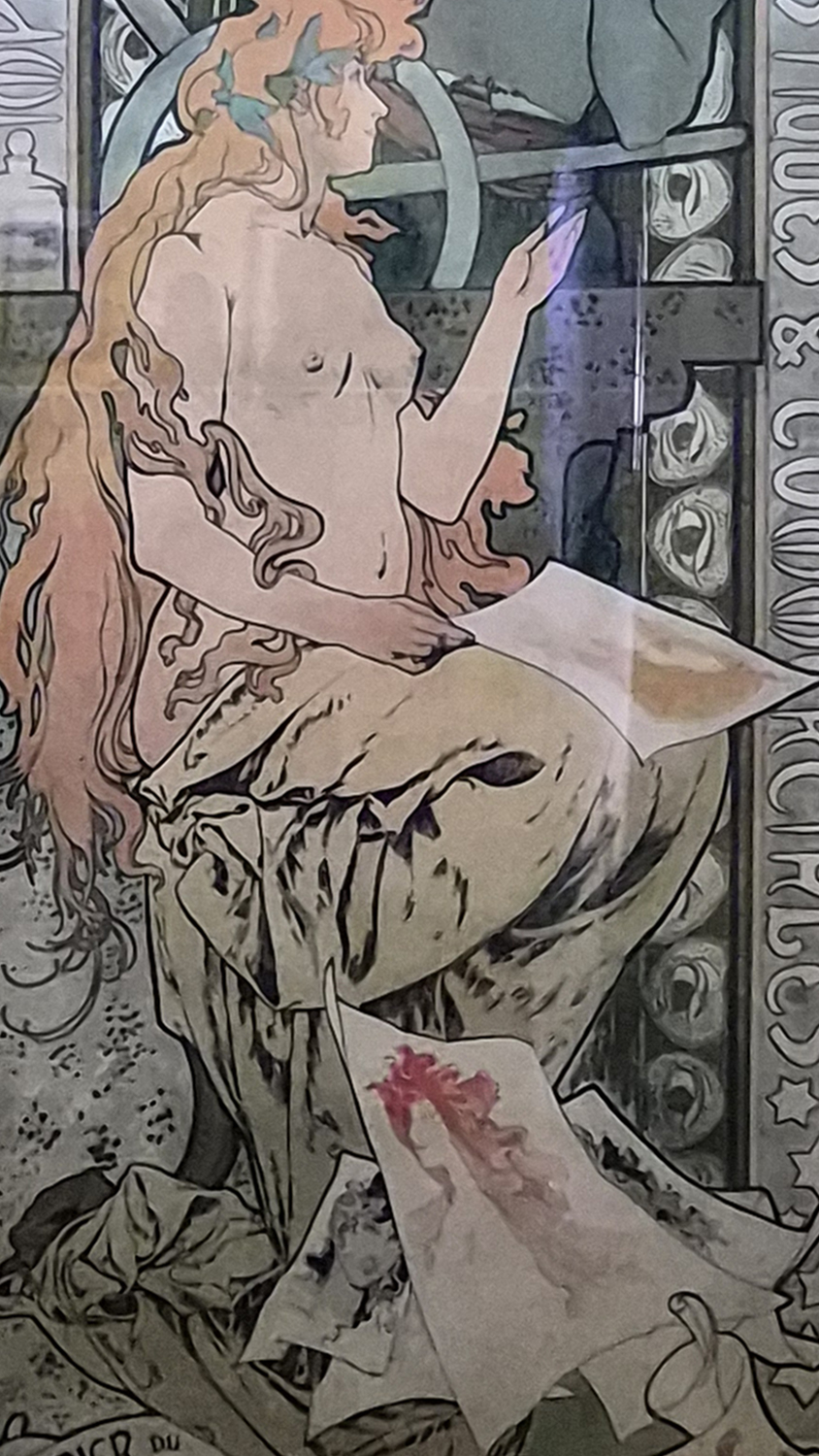 장미(The Rose)1898. 무하의 '꽃' 연작 중 하나로, 꽃의 특징을 아름다운 여성의 모습으로 의인화하여 표현한 작품.
One of Mucha's 'The Flowers' series, this work personifies the characteristics of flowers in the form of beautiful women.