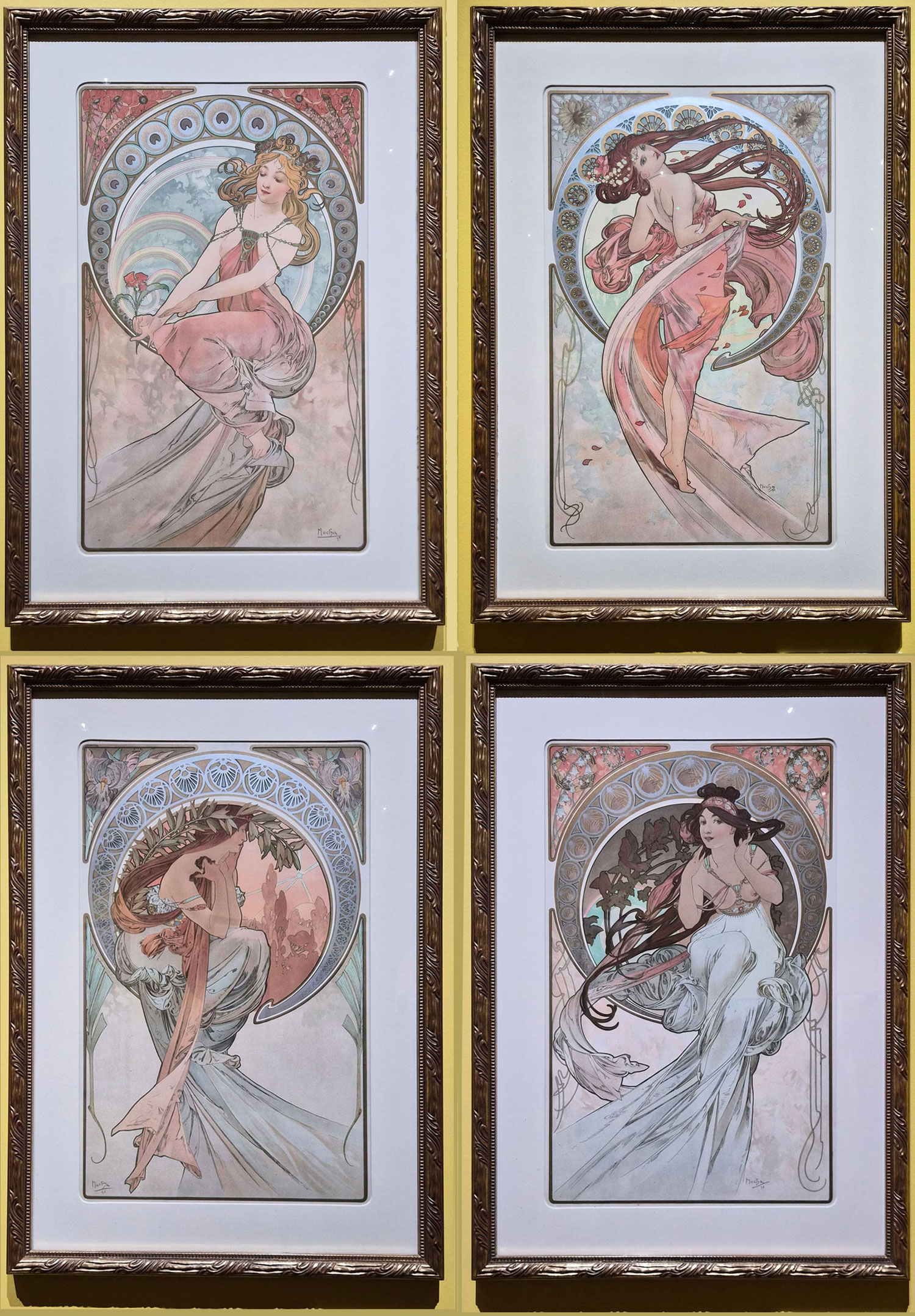 예술 연작 - '춤', '회화', '시', '음악' Art series - 'Dance', 'Painting', 'Poetry', 'Music'