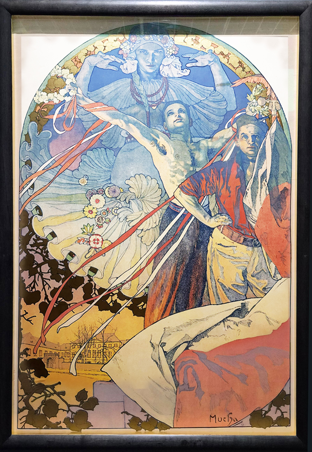 '소콜(Sokol)'은 체코의 전통적인 체육 및 애국 운동 단체를 의미하며, 이 포스터는 프라하에서 열린 해당 축제를 홍보하기 위해 제작된 작품이다. 'Sokol' refers to a traditional Czech athletic and patriotic movement group, and this poster was created to promote the festival held in Prague.